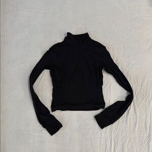 Lululemon Athletica Black Fitted Long Sleeve Sweatshirt